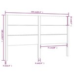 vidaXL Tête de lit Gris 156x4x100 cm Bois massif de pin