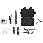 HI Kit de survie avec 10 Pièces Noir