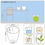 LECHUZA Jardinière Classico Color 35 ALL-IN-ONE Blanc 13210