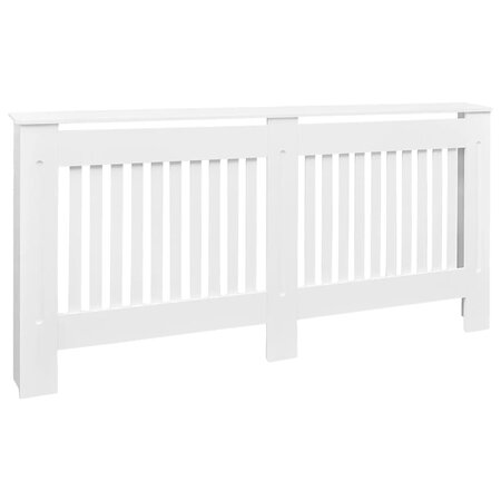 vidaXL Cache-radiateur Blanc MDF 172 cm