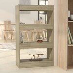 vidaXL Bibliothèque/Séparateur de pièce Chêne sonoma 60x30x103 cm