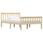 vidaXL Cadre de lit Bois clair Bois de pin massif 120x200 cm