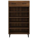 vidaXL Meuble à chaussures Chêne marron 60x35x105 cm Bois d'ingénierie