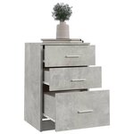 vidaXL Table de chevet Gris béton 40x40x63 cm Bois d’ingénierie