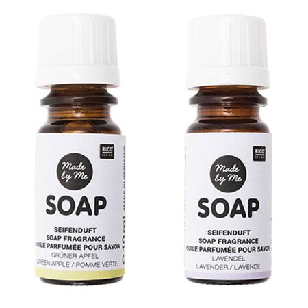 2 huiles parfumées 10 ml pour savon - pomme  lavande