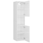 vidaXL Ensemble de meubles de salle de bain Blanc Aggloméré