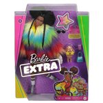 Barbie extra manteau multicolore brune coupe afro