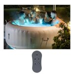 Spa gonflable bestway lay-z-spa paris pour 4-6 personnes rond 196x66 cm avec lumieres led
