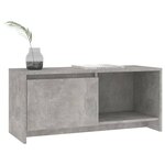vidaXL Meuble TV Gris béton 90x35x40 cm Aggloméré