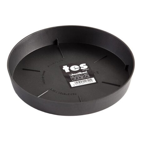 PLASTIKEN Plateau 20 cm - Pour pot de fleurs 26 cm - Anthracite
