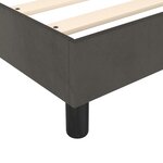 vidaXL Sommier à ressorts de lit Gris foncé 160x200 cm Velours