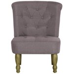 vidaXL Chaises françaises lot de 2 taupe tissu
