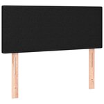 vidaXL Lit à sommier tapissier avec matelas Noir 120x200 cm Tissu