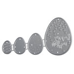 Pochoirs à découper kit: oeufs de pâques  1 5 - 4 5cm x 1 1 - 3 2cm  4 pces