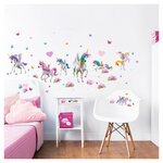 45989 Stickers Muraux Licornes Magiques