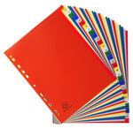 Intercalaires Imprimés Numériques Pp Couleurs 31 Positions - A4 - Blanc - X 20 - Exacompta