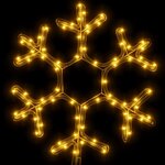 vidaXL Flocons de neige de Noël avec LED 2 Pièces Blanc chaud 38x37 cm