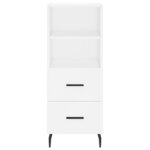 vidaXL Buffet haut Blanc 34 5x34x180 cm Bois d'ingénierie