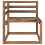 vidaXL Salon de jardin 7 Pièces Marron Bois de pin imprégné
