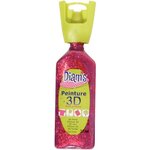 Assortiment de 6 flacons de 37 ml de peinture relief DIAM'S couleurs pailletées assorties