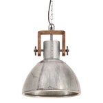 vidaXL Lampe suspendue industrielle 25 W Argenté Rond 30 cm E27