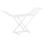 vidaXL Étendoir à linge pliable Blanc Plastique