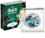 Pièce de monnaie 2 Dollars Niue 2021 1 once argent BE – Alice au pays des Merveilles