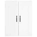 vidaXL Buffet haut Blanc brillant 69 5x34x180 cm Bois d'ingénierie
