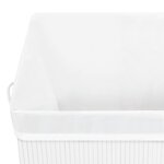 vidaXL Panier à linge avec une seule section bambou blanc 83 L