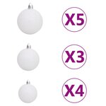 vidaXL Arbre de Noël artificiel pré-éclairé et boules rouge 180 cm PVC