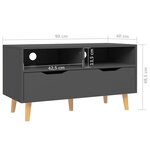 vidaXL Meuble TV Gris 90x40x48 5 cm Aggloméré