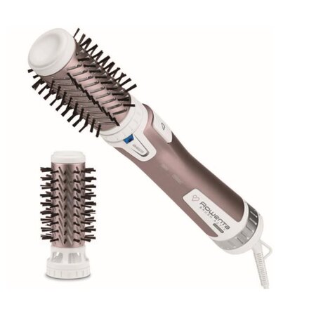 Rowenta cf9540f0 brosse chauffante soufflante rotative brush activ premium care poils naturels - rose cannelle métallisé et blanc