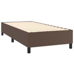 vidaXL Lit à sommier tapissier avec matelas Marron 90x200cm Similicuir