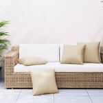 vidaXL Coussins décoratifs 4 Pièces beige 60x60 cm tissu