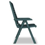 vidaXL Chaises inclinables de jardin 6 Pièces Plastique Vert