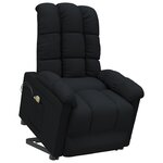 vidaXL Fauteuil de massage Noir Tissu