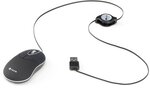 Mini Souris filaire pour portable (rétractable) NGS Sin (Noir)