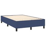vidaXL Sommier tapissier avec matelas et LED Bleu 120x200 cm Tissu