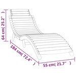 vidaXL Chaises longues 2 Pièces blanc 184x55x64 cm bois massif d'acacia