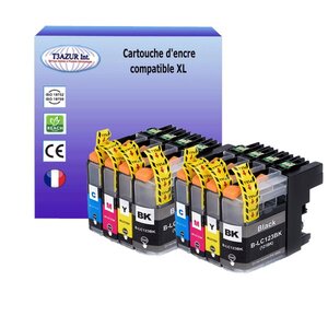 8 Cartouches compatibles avec Brother LC123XL pour Brother MFCJ245, MFCJ4410DW, MFCJ4510DW, MFCJ4610DW, MFCJ470DW, MFCJ4710DW- T3AZUR