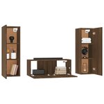vidaXL Ensemble de meubles TV 3 Pièces Chêne marron Bois d'ingénierie
