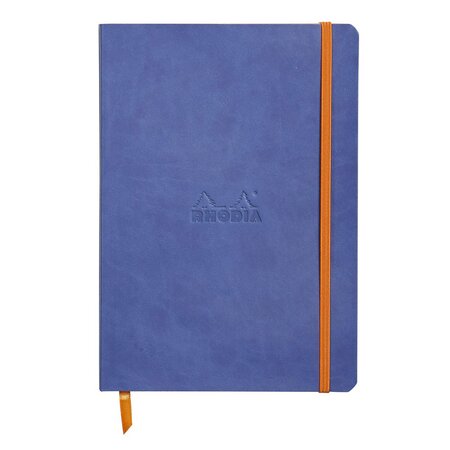 Carnet souple Rhodiarama A5 (14,8 x 21 cm), 160 pages réglure point DOT de 90 g/m² - Couverture Saphir