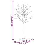 vidaXL Bouleau blanc à LED 96 LED Blanc chaud 180 cm