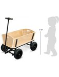 Chariot de jardin noir en bois > 110 x 61 x 57 cm de Small Foot
