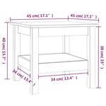 vidaXL Table basse Noir 45x45x40 cm Bois massif de pin