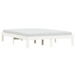 vidaXL Cadre de lit blanc 160x200 cm bois de pin massif