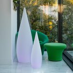 Lampadaire extérieur sans fil classy blanc polypropylène h80cm