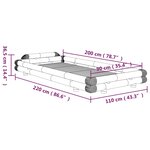 vidaXL Cadre de lit Marron foncé Bambou 90x200 cm