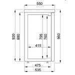 Refroidisseur de boissons - 680 l - combisteel - r290 - acier inoxydable4680vitrée/battante 2490x550x950mm