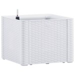 vidaXL Lit surélevé de jardin avec système d'arrosage Blanc 43x43x33cm